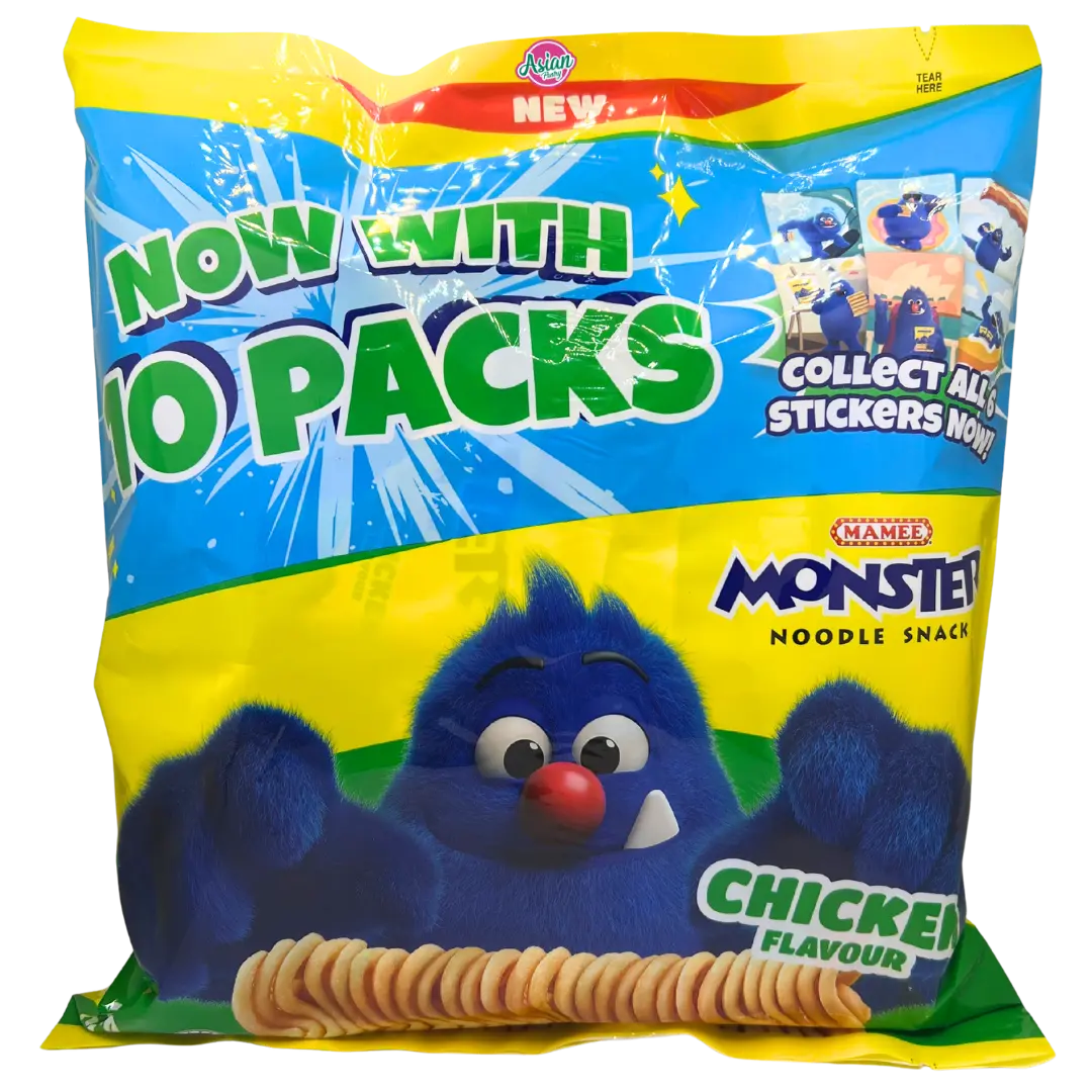 Mamee Monster Noodle Snack Chicken 10pk 250g