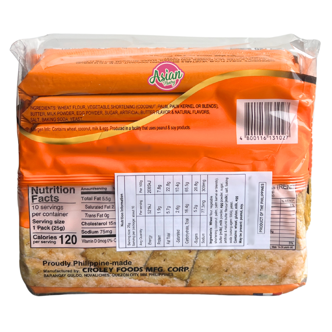 Croley Foods Butter Cream Crackers Leche Flan Flavour 250g