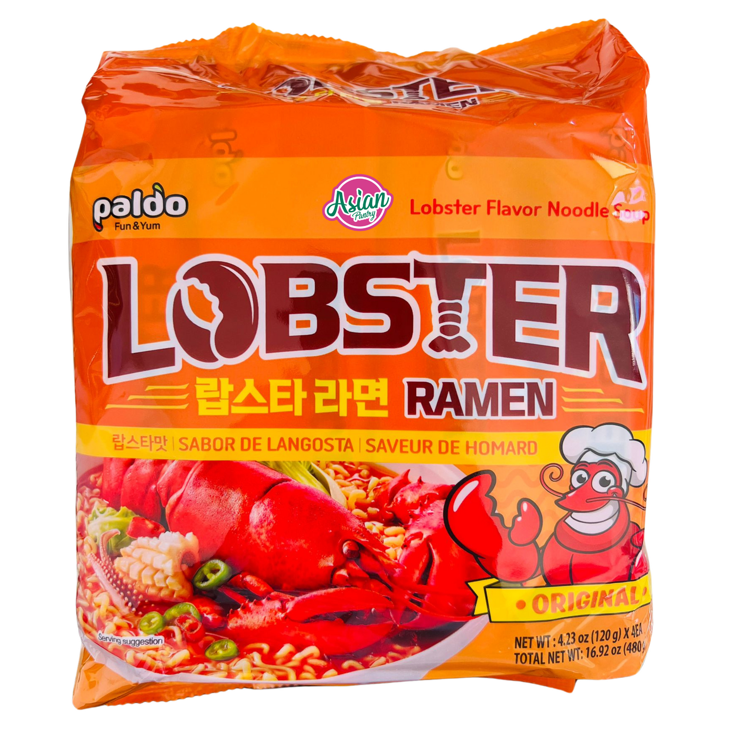 Paldo 龙虾拉面 原味 4 包 480g