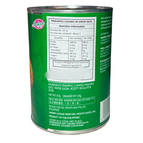 Delmonte Fresh Cut Pineapple (Chunks) 567g