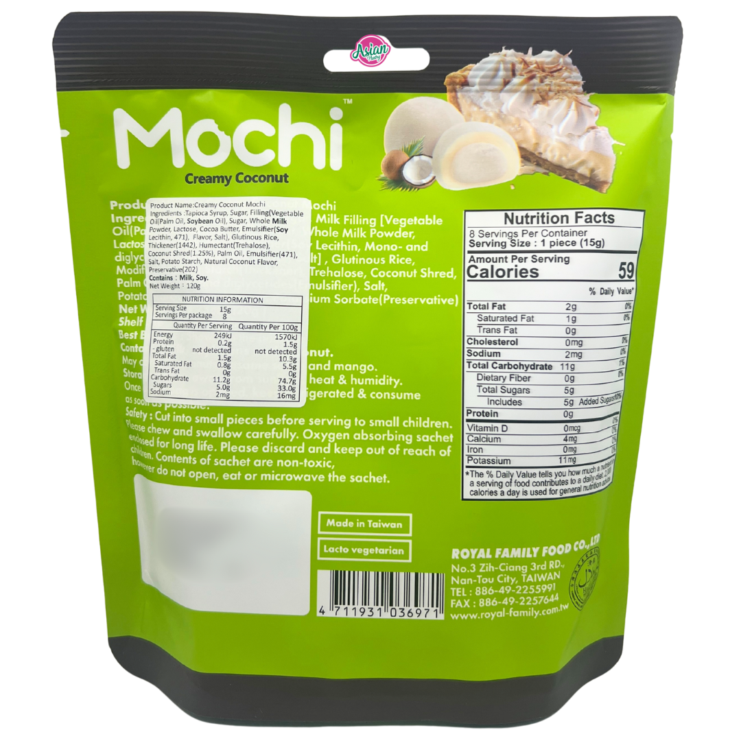 Royal Family Gluten Free Mochi Coconut 120g