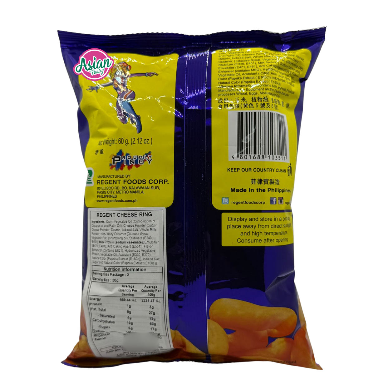 Regent Cheese Rings 60g