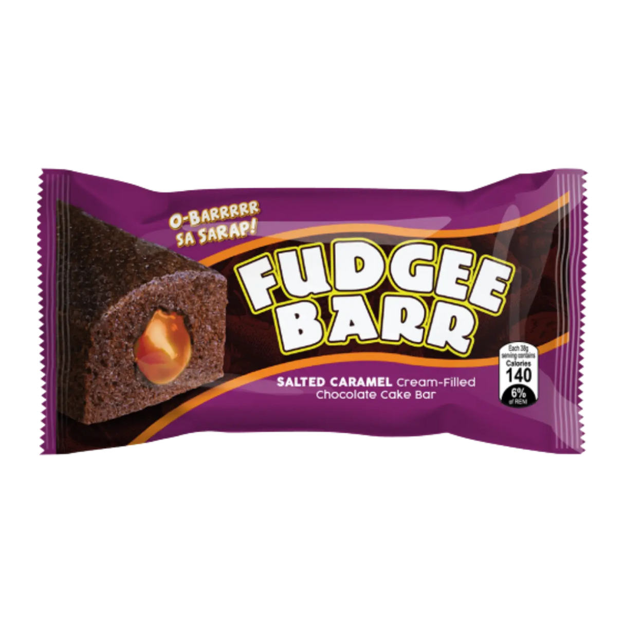 Rebisco Fudgee Barr 咸焦糖奶油夹心巧克力蛋糕棒 400g