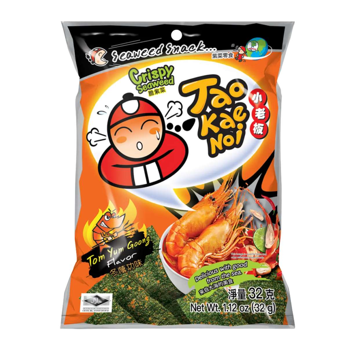 Tao Kae Noi Crispy Seaweed Tom Yum Goong Flavour 32g