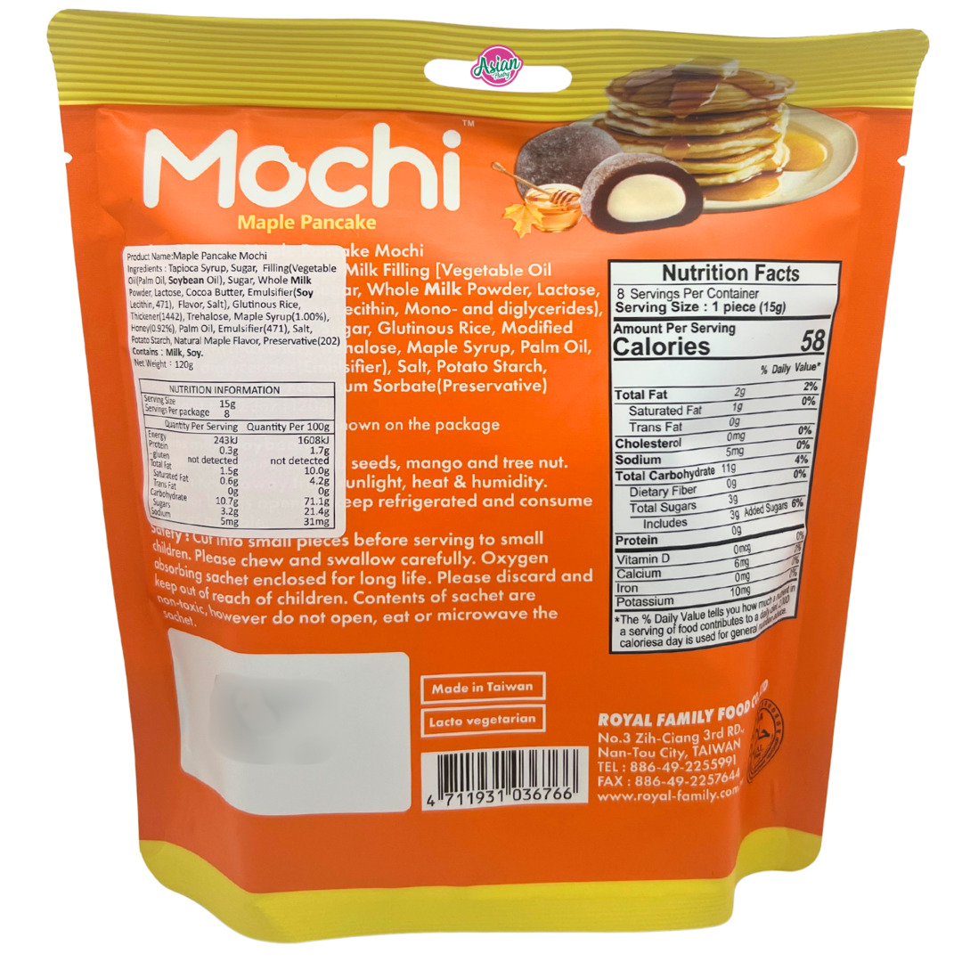 Royal Family Gluten Free Mochi Maple Pancake 120g