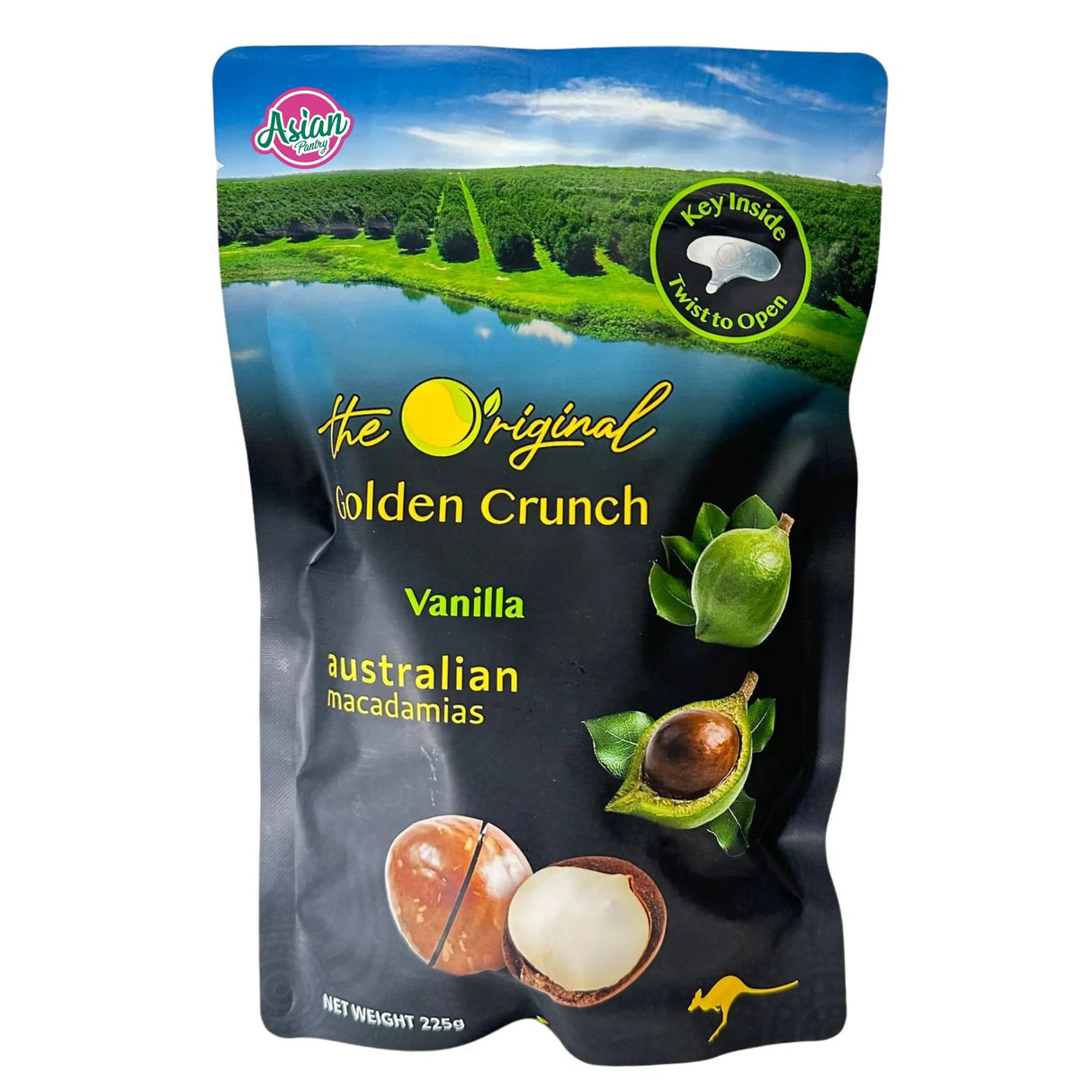 Golden Crunch (Happy Nut) Australian Vanilla Macadamias 225g (BBD: October 2026)