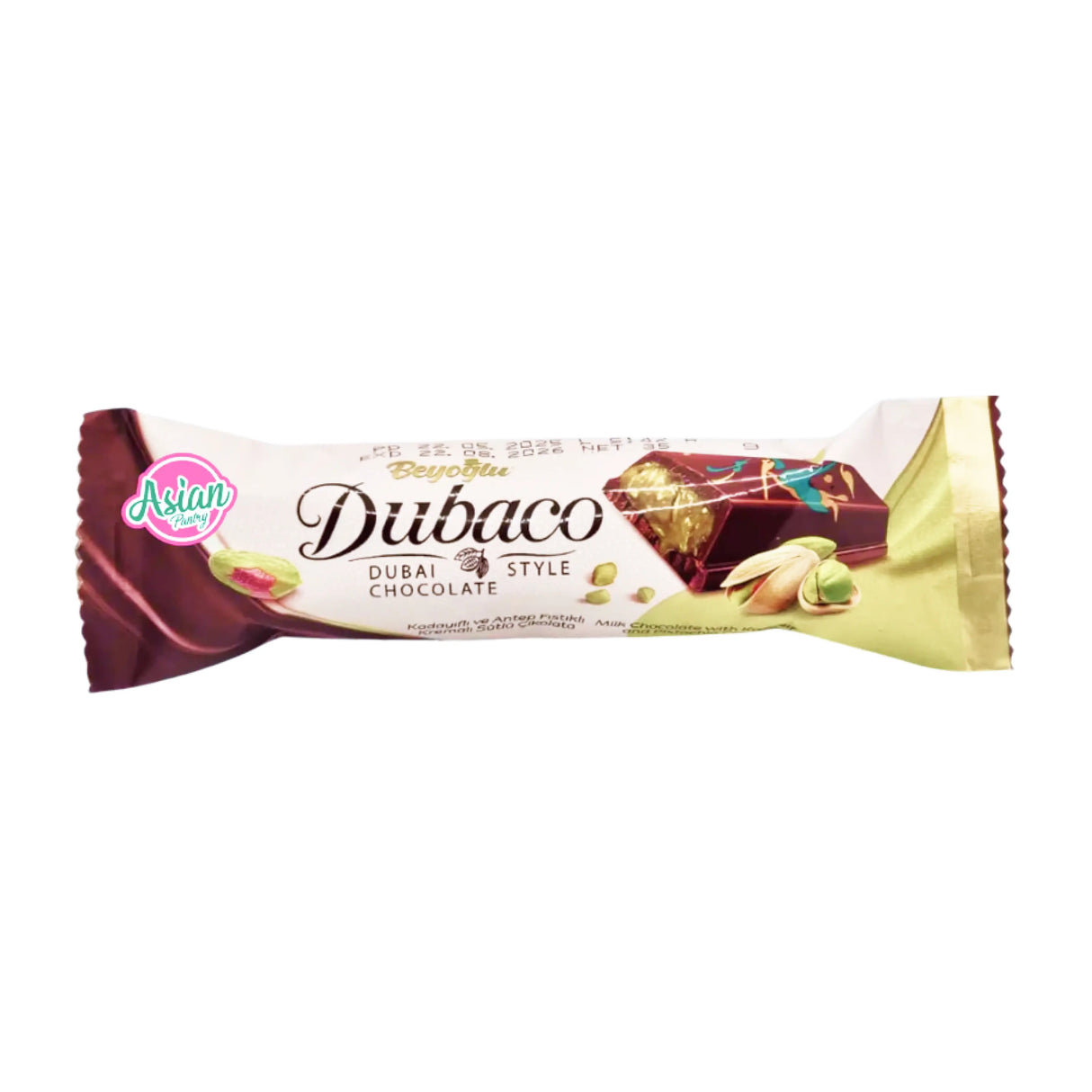 Beyoglu Dubaco Dubai Pistachio Coklat 35g