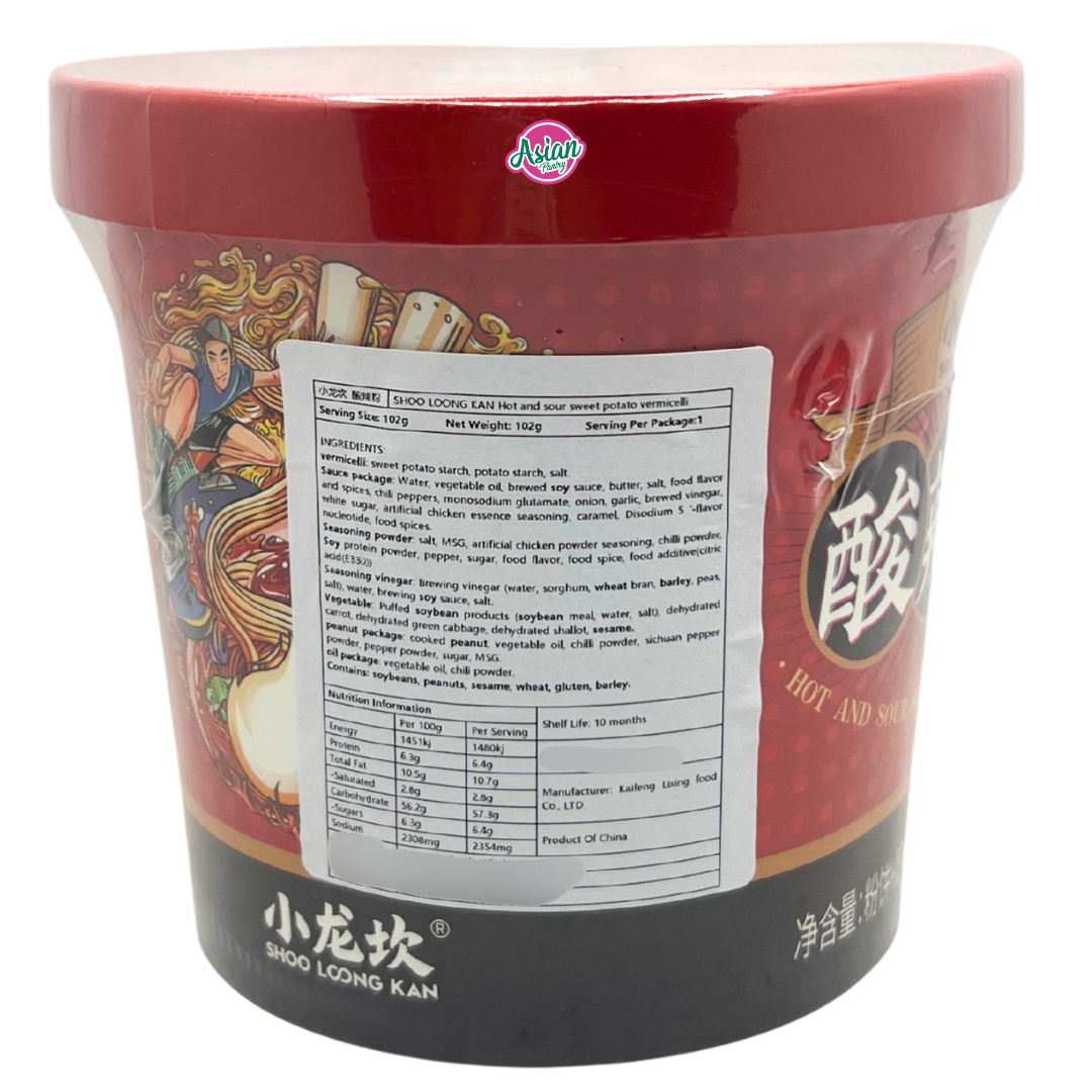 Shoo Loong Kan Hot and Sour Sweet Potato Vermicelli Noodle 102g