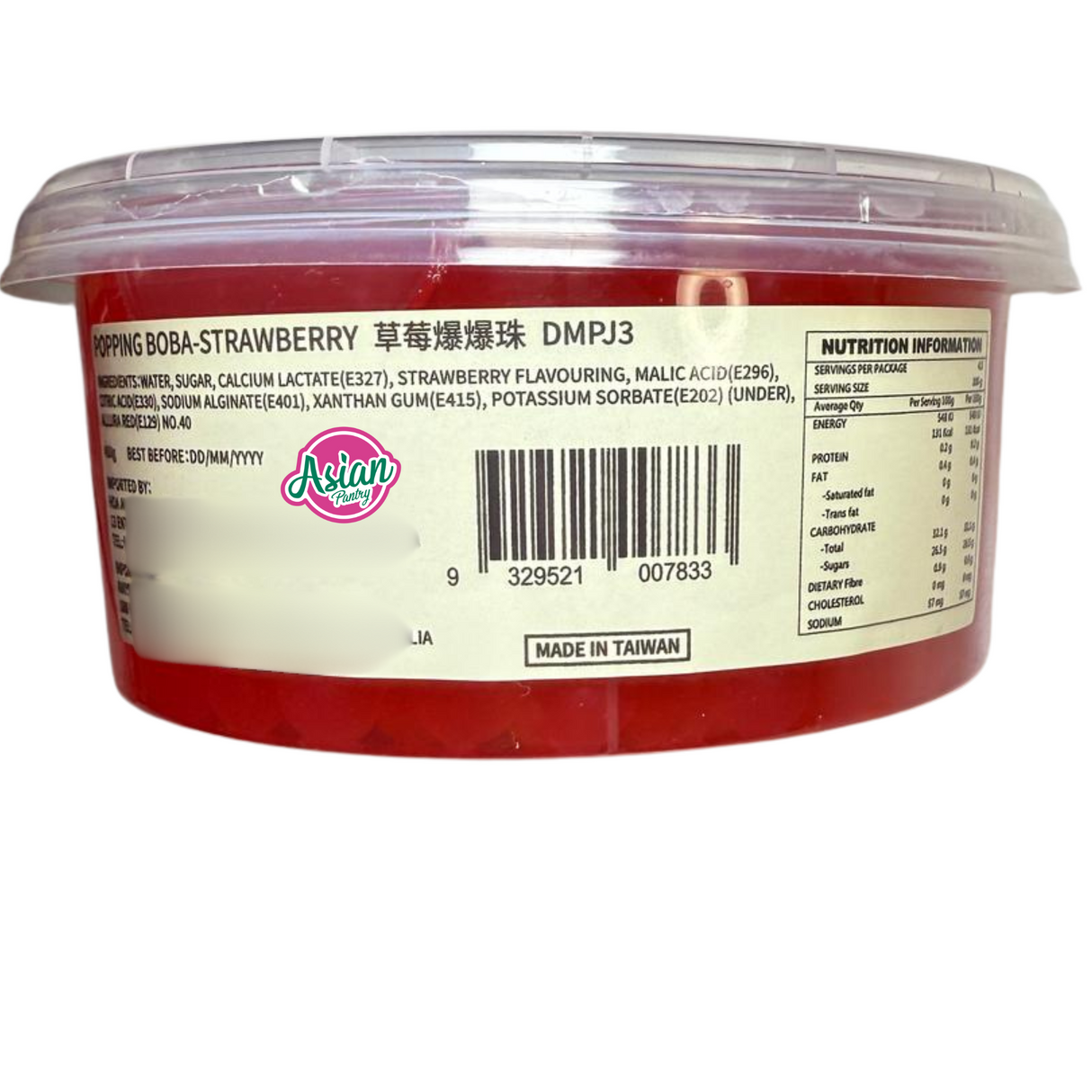Gula Madu Pop Boba Strawberi 450g