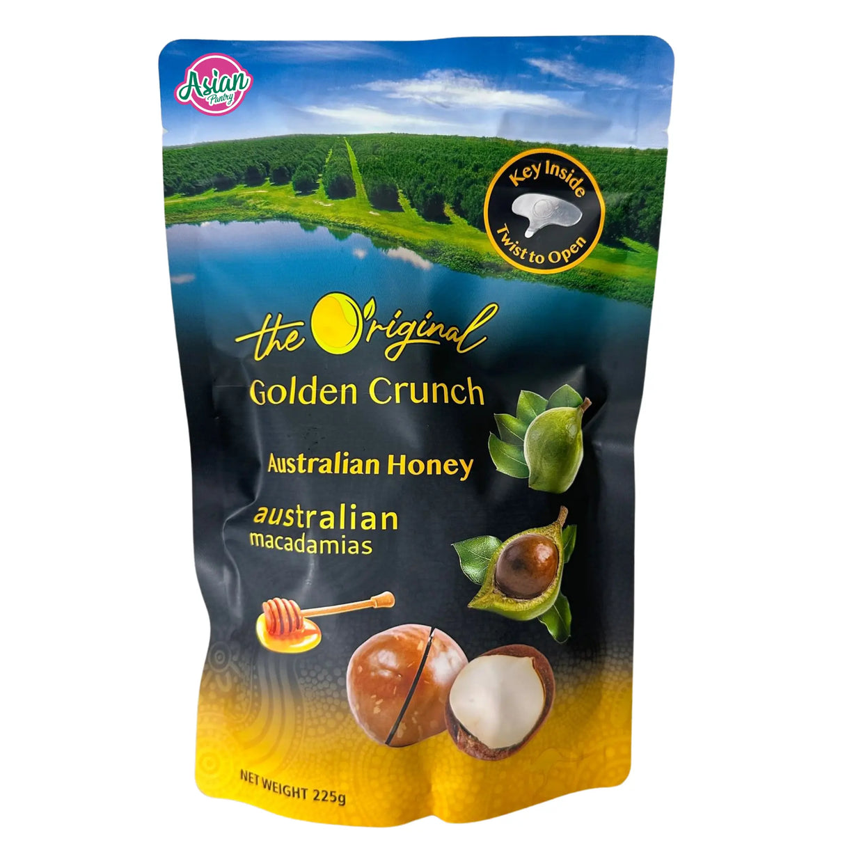 Golden Crunch Australian Macadamias Honey 225g