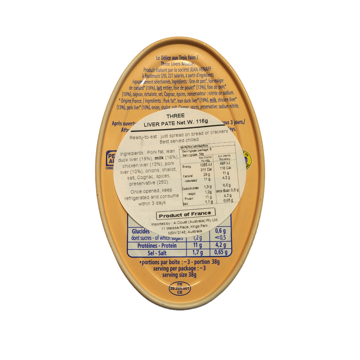 Henaff Three Liver Pate 116g - Image 3