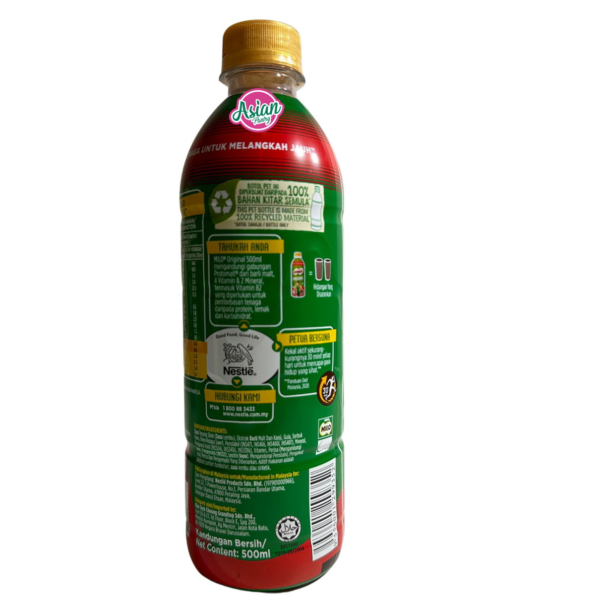 Nestle Milo Original Bottle 500ml (BBD: 16/09/2025)