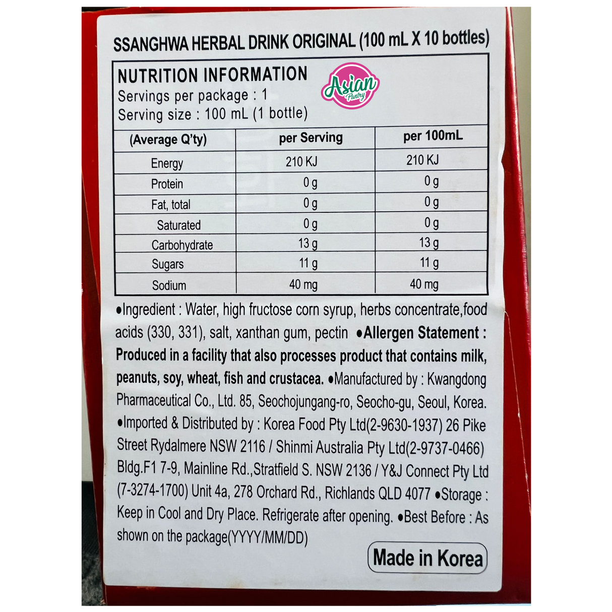 Minuman Herba Kwangdong Original 100ml