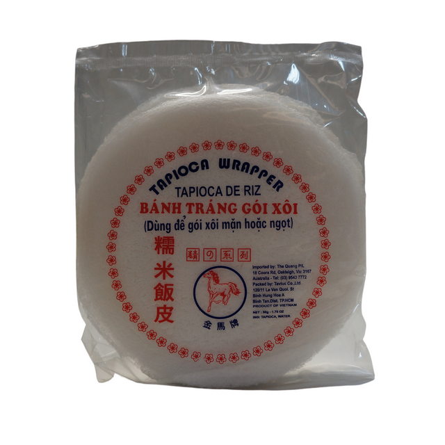 Horse Brand Tapioca Wrapper White 50g Front