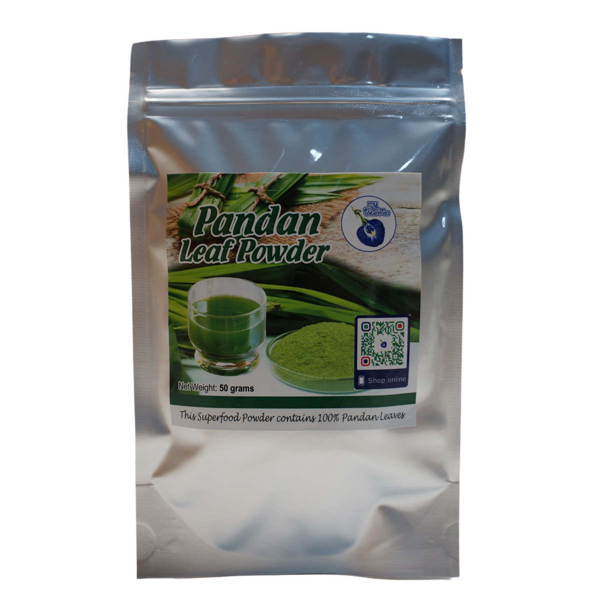 My Blue Tea Pandan Leaf Powder 50g Front