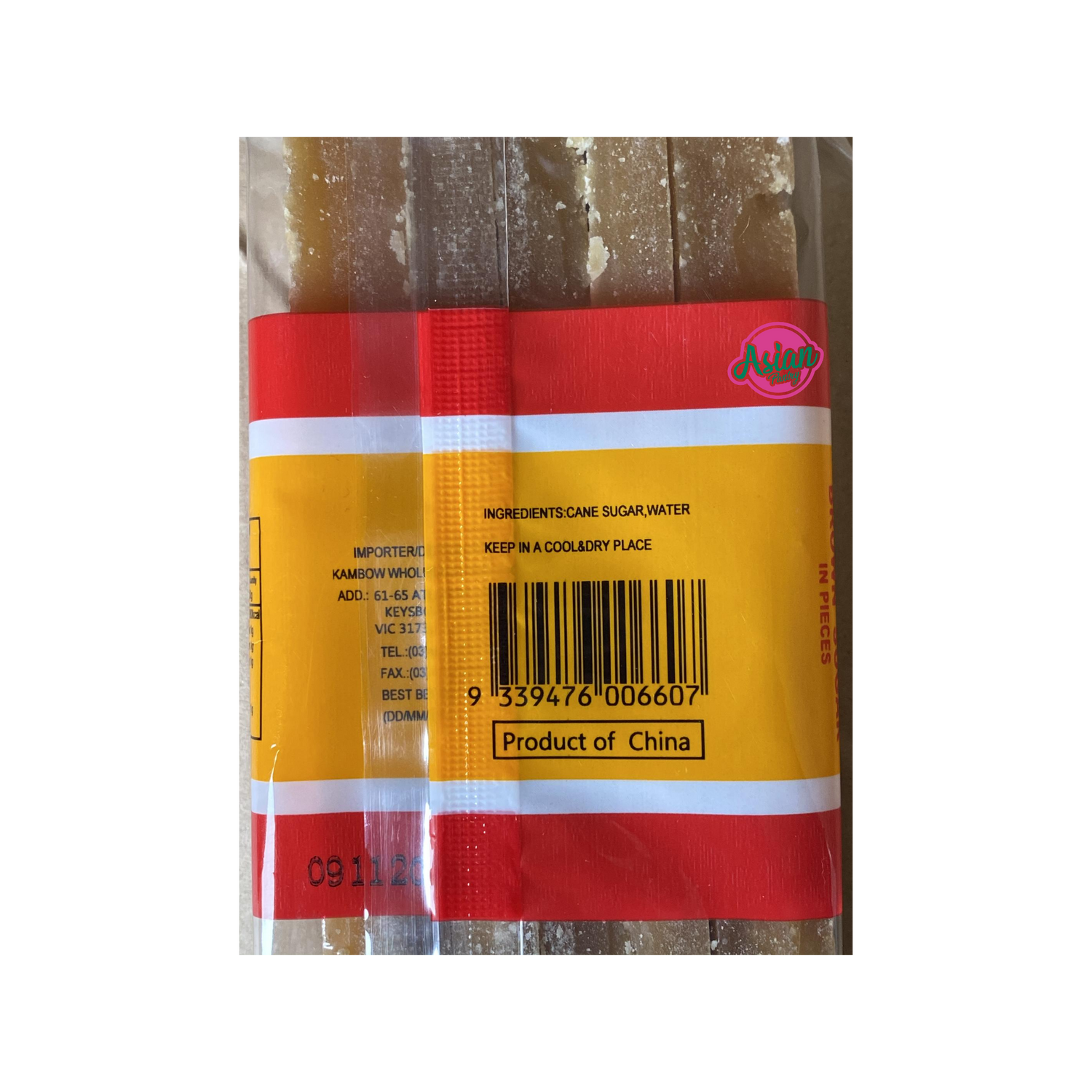 Kambow Brown Sugar Pieces 400g Nutritional Information & Ingredients