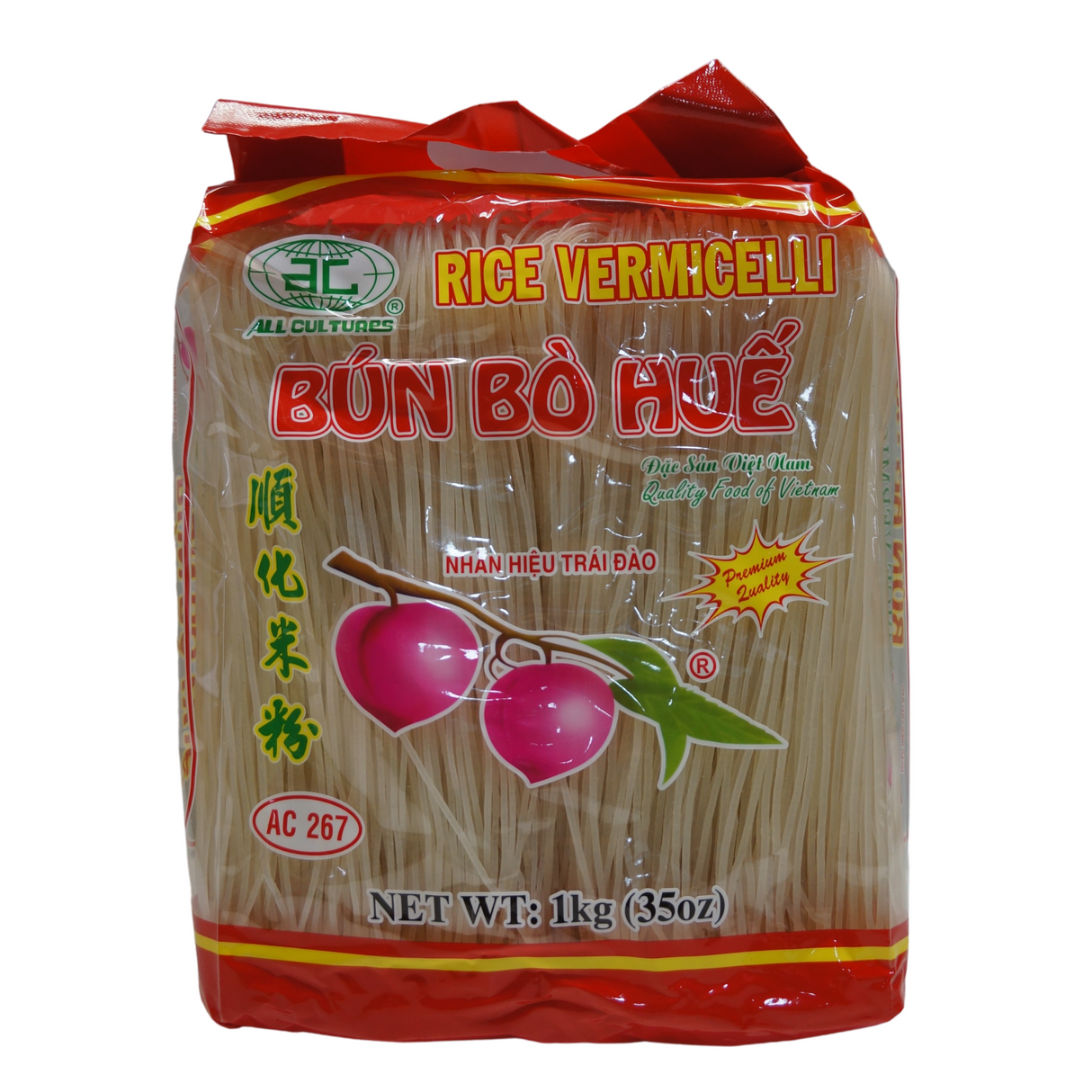 All Cultures Bun Bo Hue Vermicelli 1kg Front