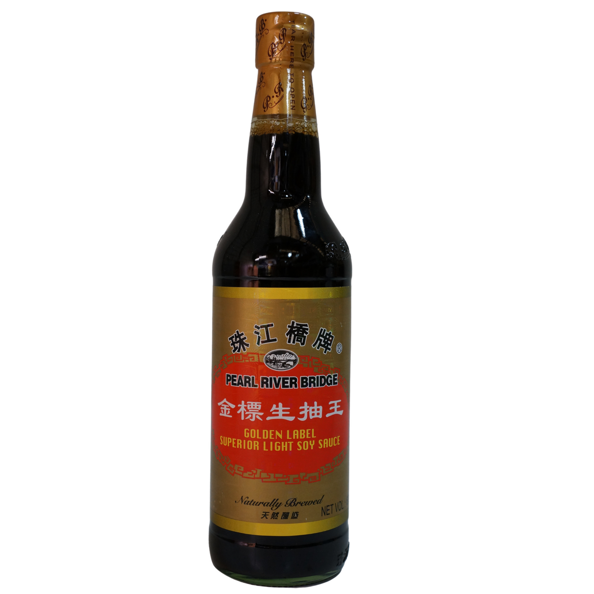 Pearl River Bridge Superior Light Soy Sauce Gold Label 600ml Front