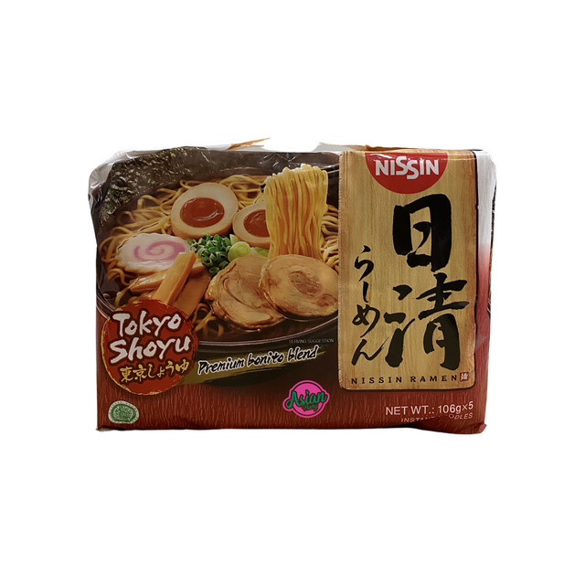 Nissin Ramen Tokyo Shoyu 5 Pack 530g Front