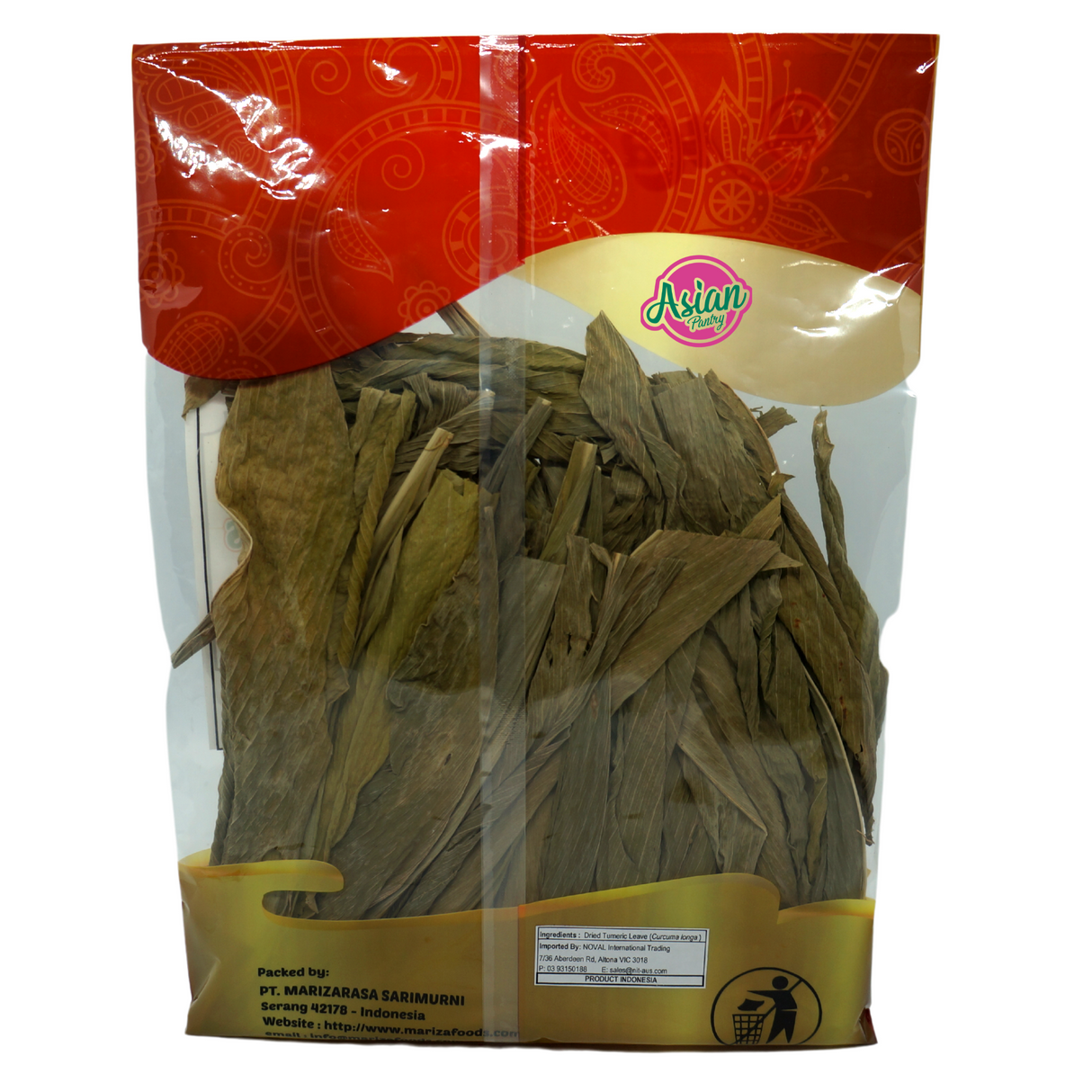 Mariza Foods Turmeric Leaves 20g Back