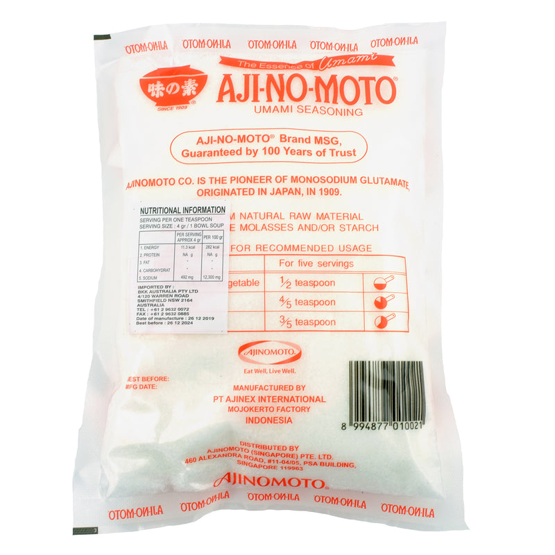 Ajinomoto Monosodium Glutamate 454g Back