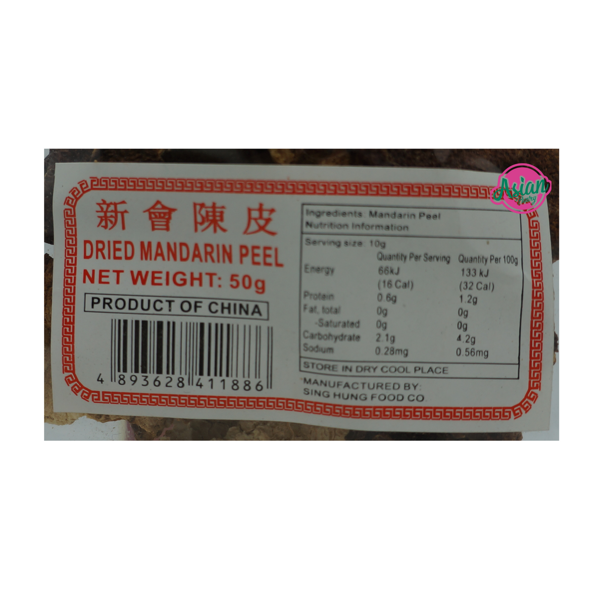 Goldfish Brand Dried Mandarin Peel 50g Back