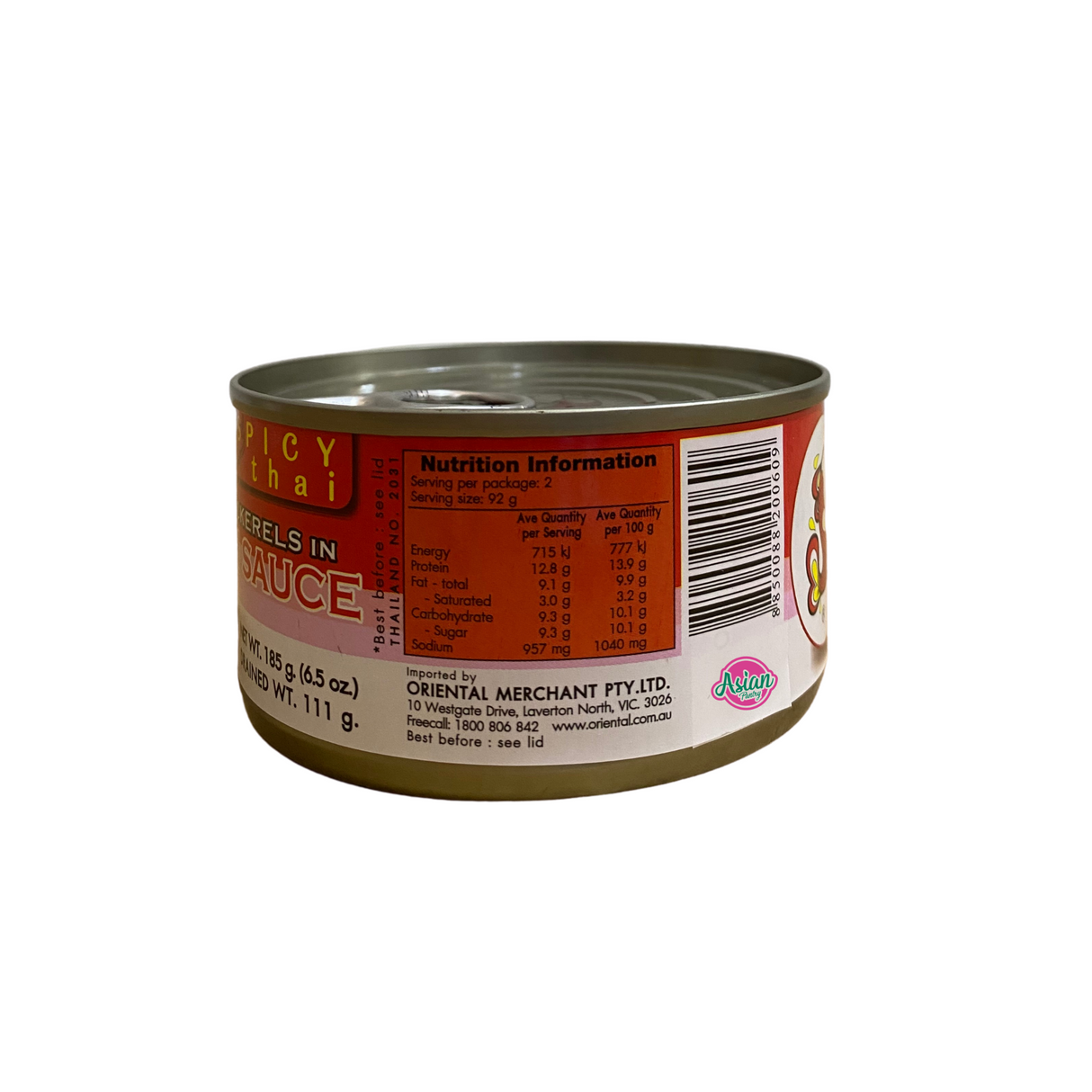 Smiling Fish Fried Mackerels in Chilli Sauce 93g Nutritional Information & Ingredients