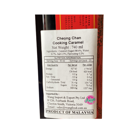 Cheong Chan Cooking Caramel 740ml Back