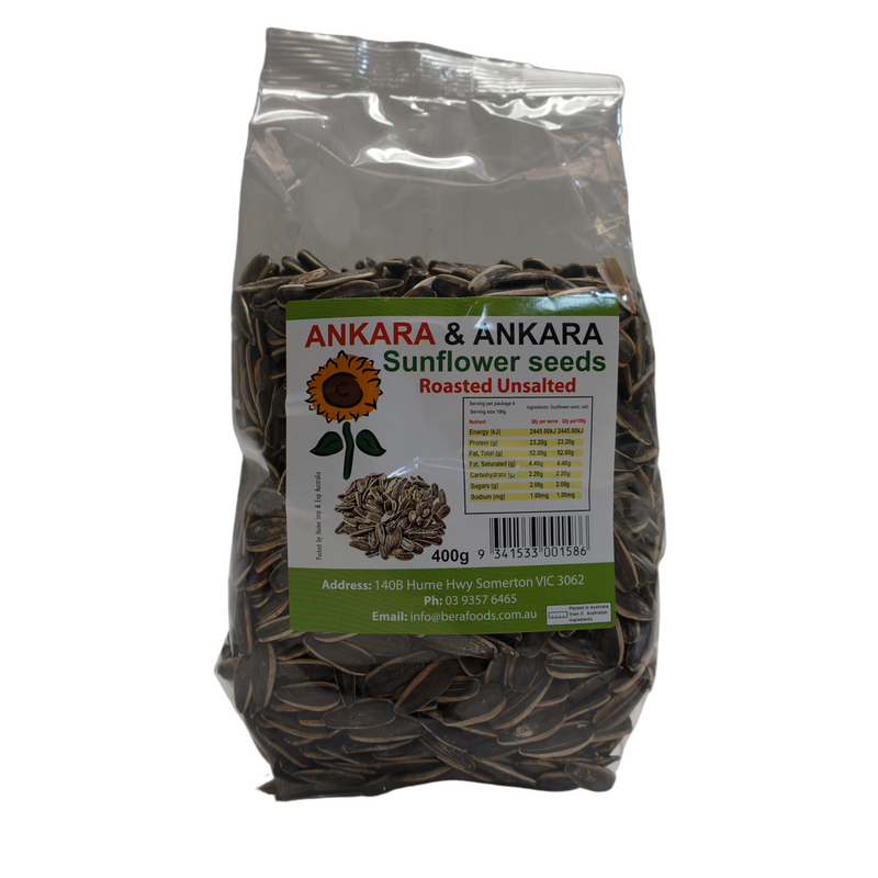 Ankara Sunflower Seeds Roasted Unsalted 400g Front