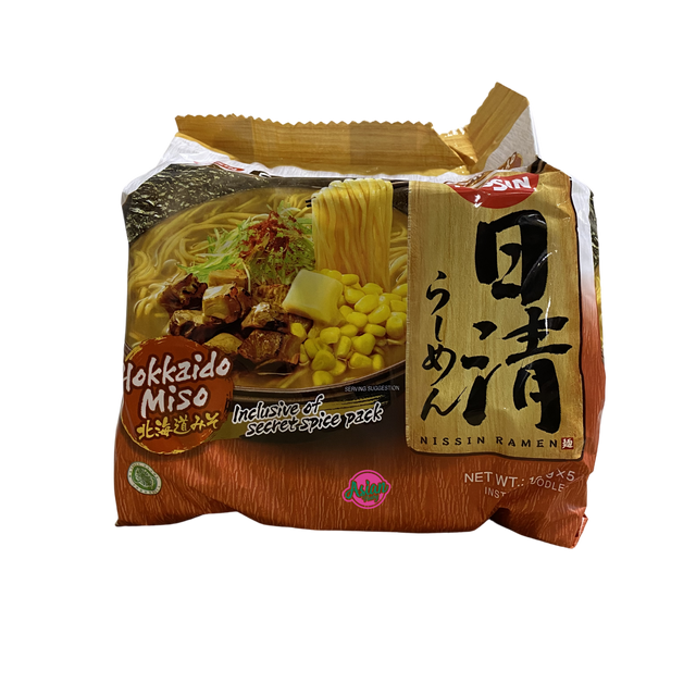 Nissin Ramen Hokkaido Miso 5 Pack 530g Front