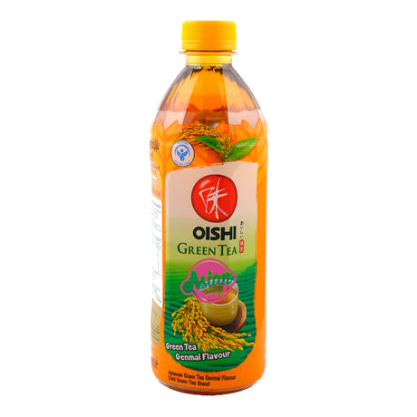 Oishi Genmai Green Tea 500ml Front