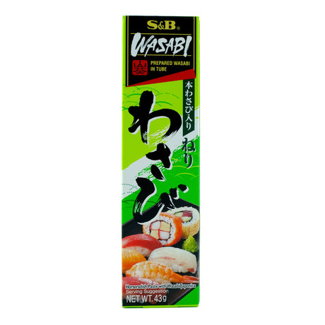 S&B Wasabi Tube 43g Back