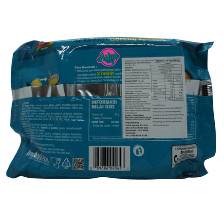 Indomie Special Curly Mi Goreng 90g Back