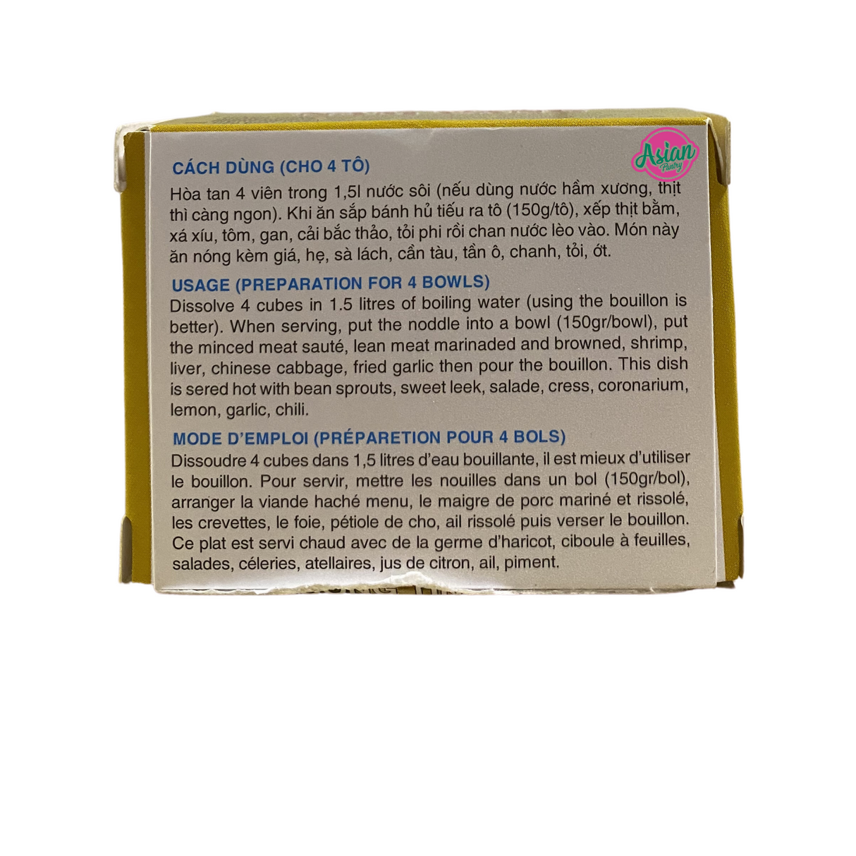Bao Long Hu Tieu Nam Vang Seasoning 75g Back