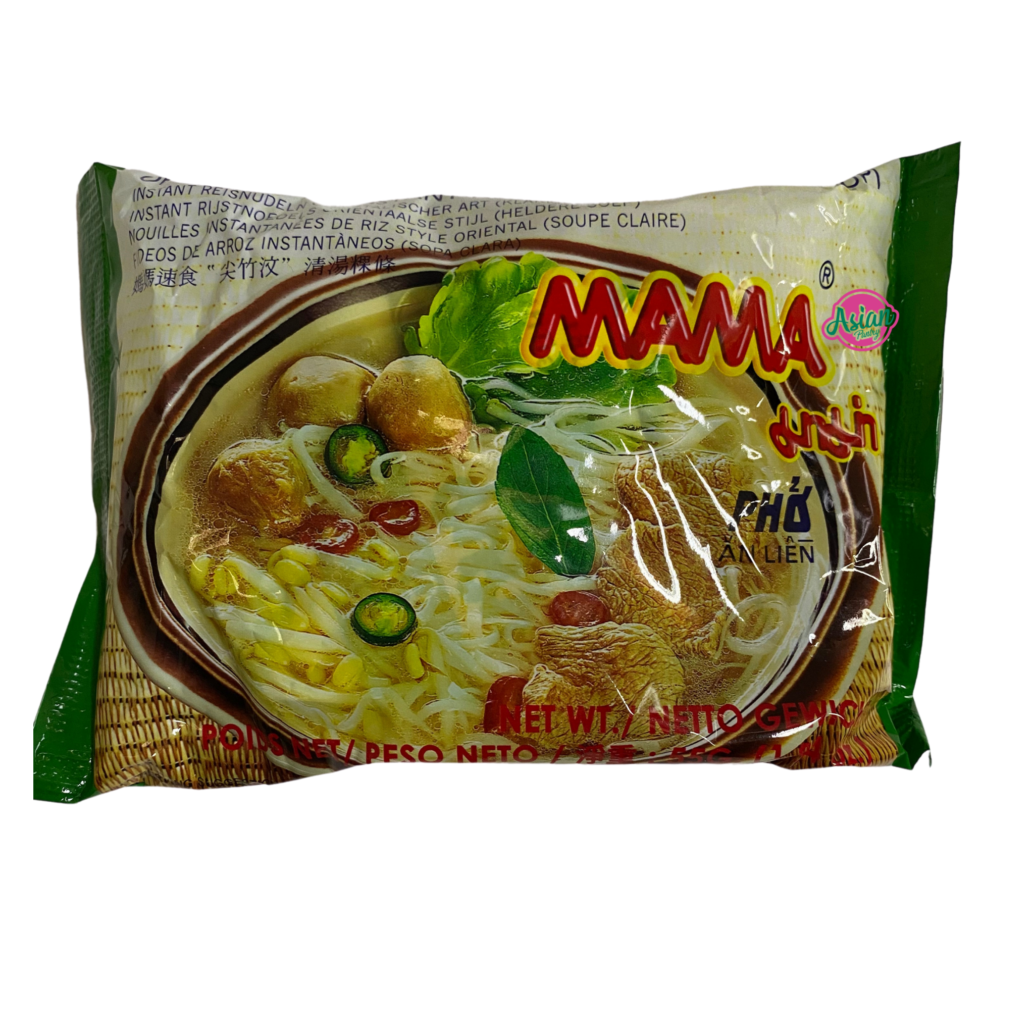 MAMA Ramen Style Instant Oriental Noodles, Bean Thread Clear Soup Flavor