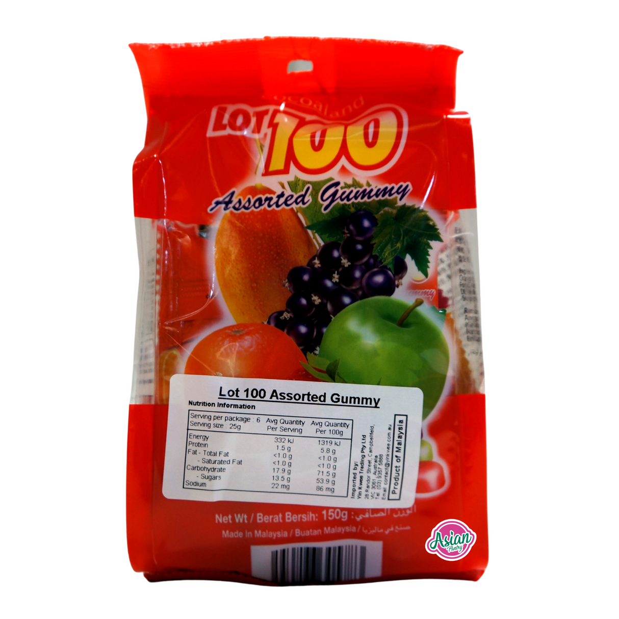 Cocoaland Lot 100 Assorted Gummy 150g Back