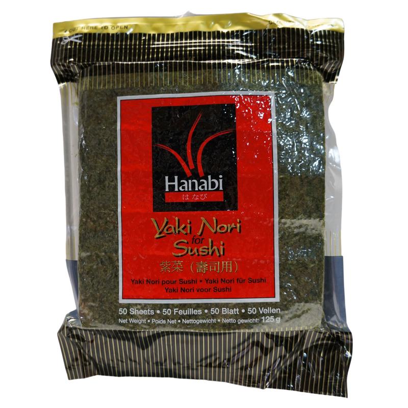 Hanabi Seaweed for Sushi 50 Sheets 125g Front