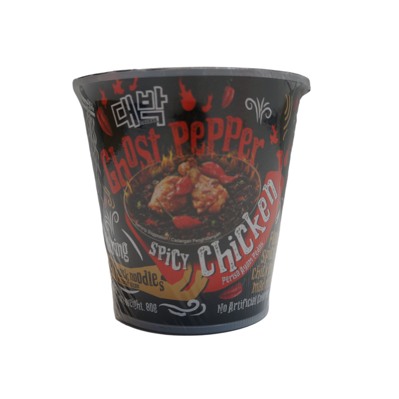 Daebak Ghost Pepper Spicy Chicken Cup Noodle 80g Front