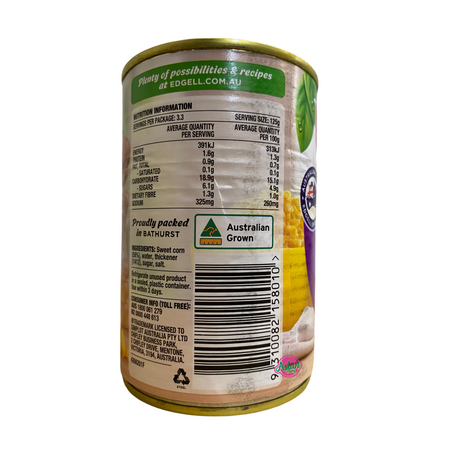 Edgell Creamed Corn 420g Back