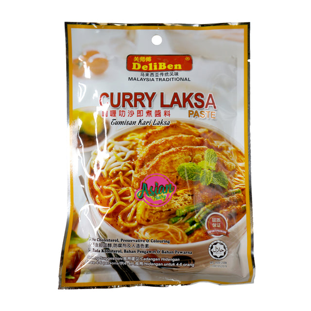 Deliben Curry Laksa Paste 200g Front