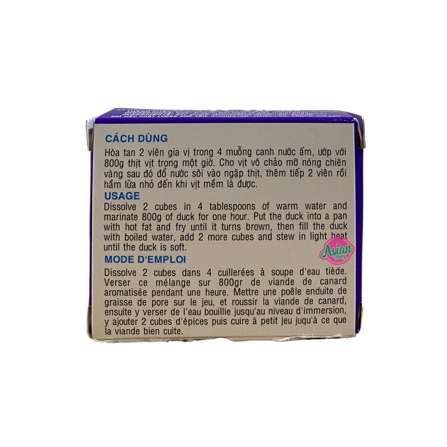 Bao Long Vit Tiem Seasoning 75g Back
