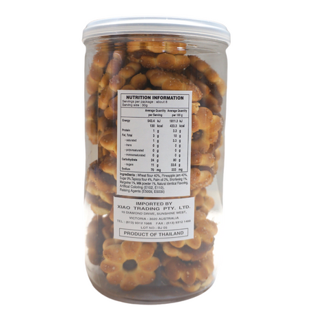 CTF Brand Coconut Biscuit with Pineapple Jam 250g Back