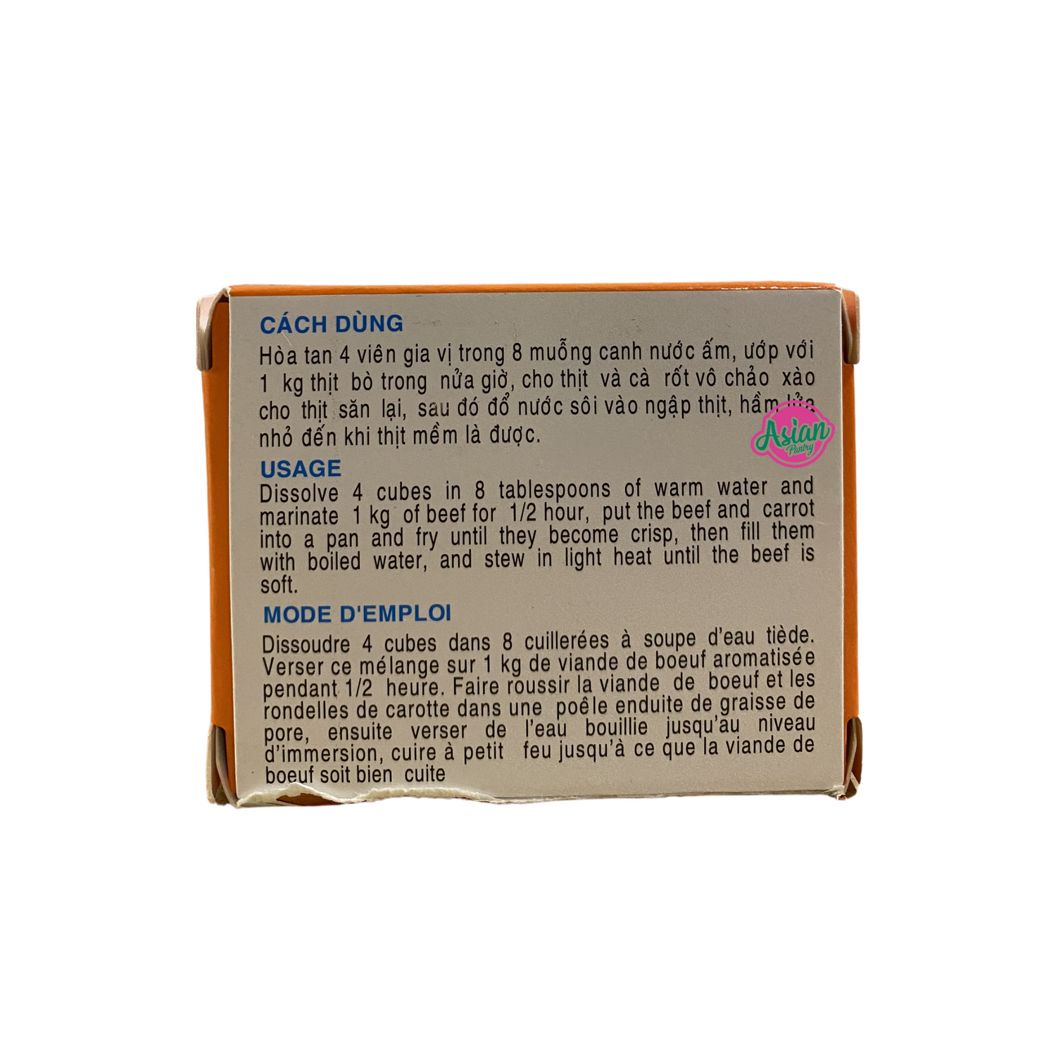 Bao Long Bo Kho Seasoning 75g Back
