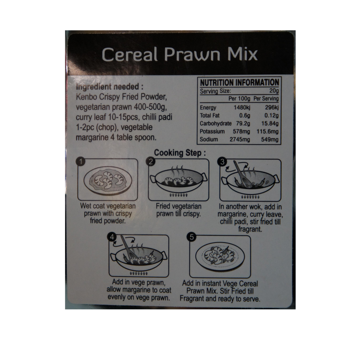VVF Cereal Prawn Mix 70g Back