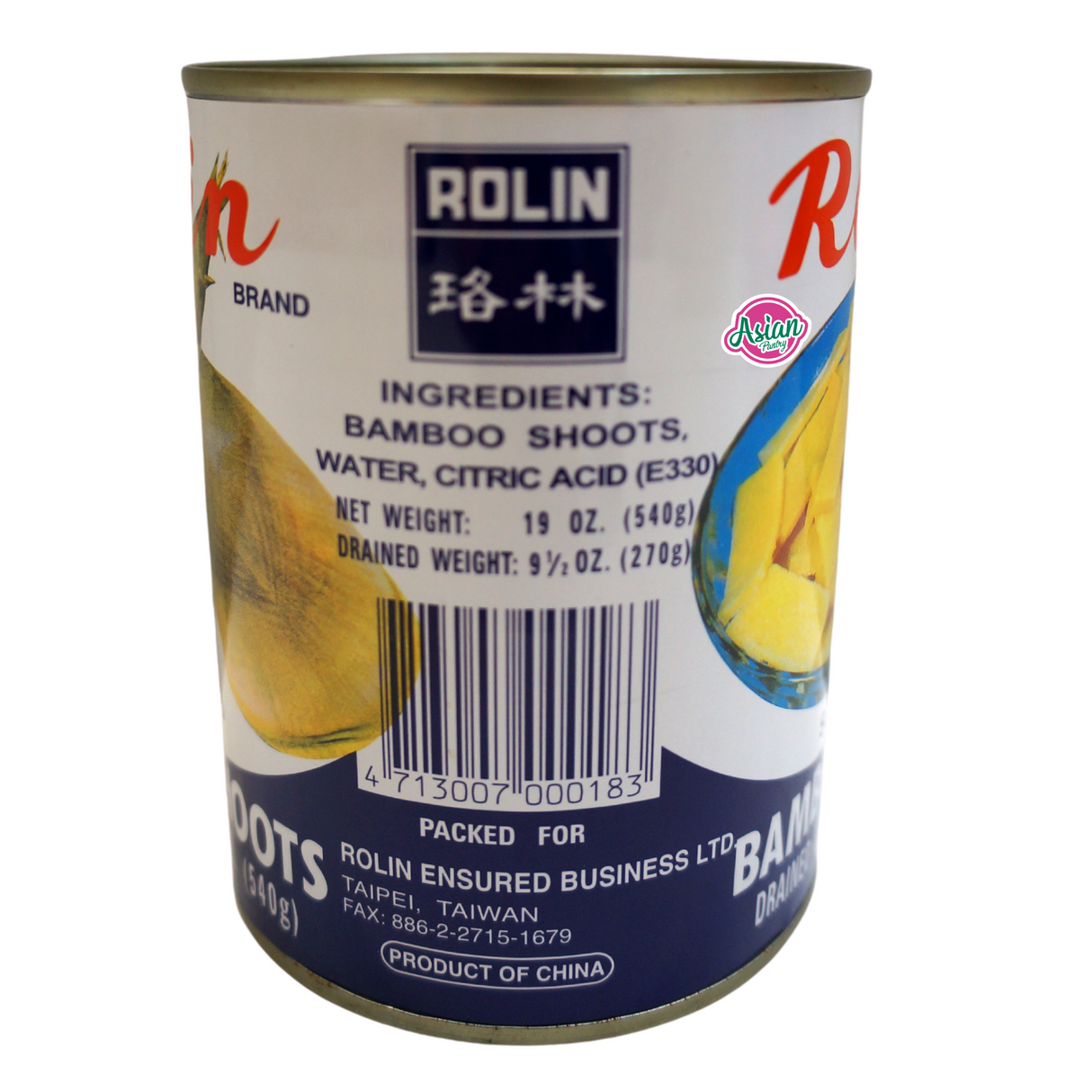 Rolin Brand Bamboo Shoot Sliced 540g Back