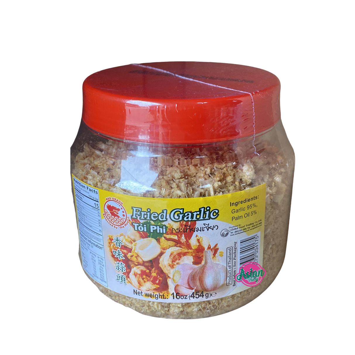Red Dragon Fried Garlic 454g Front