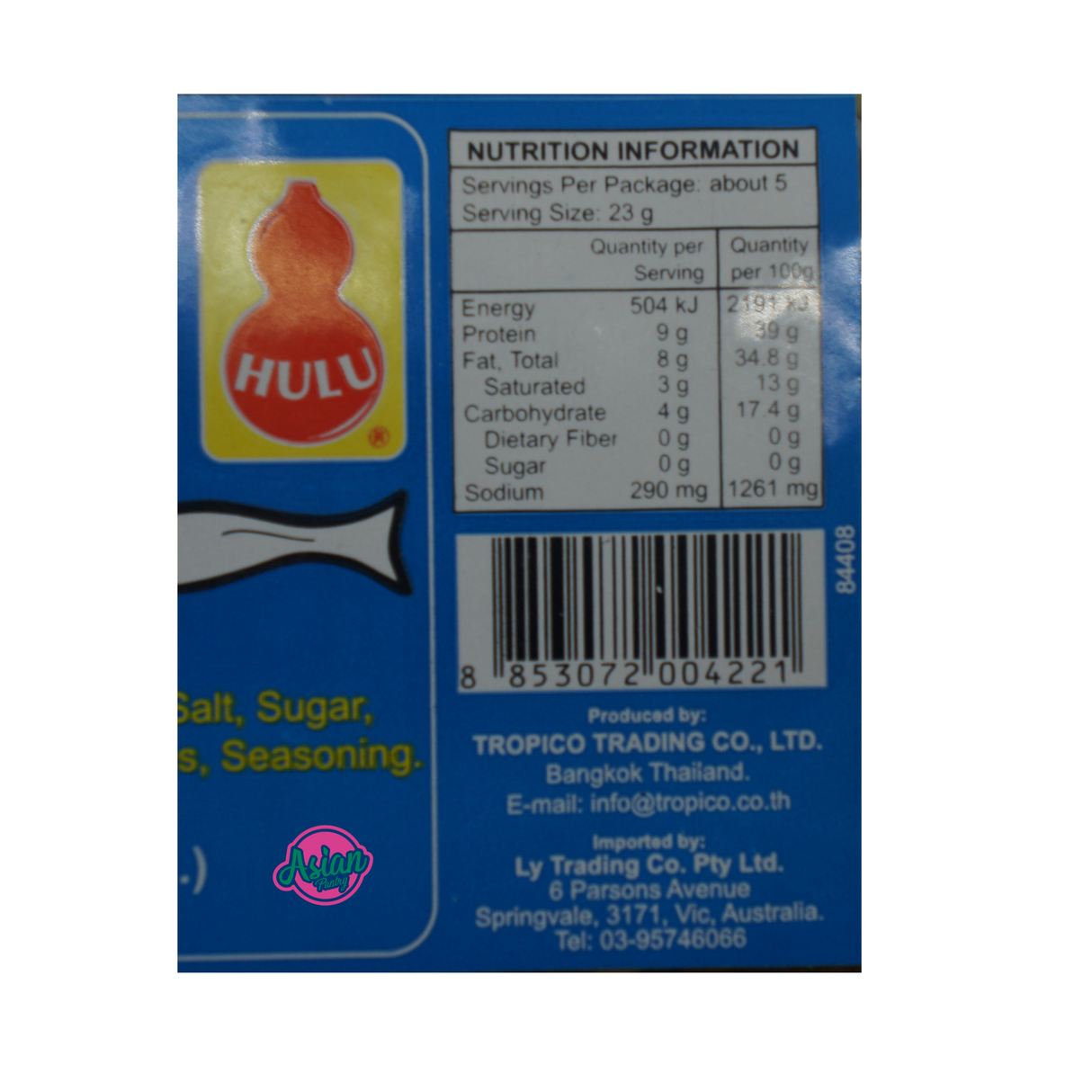 Hulu Crispy Anchovy Spices 110g Back
