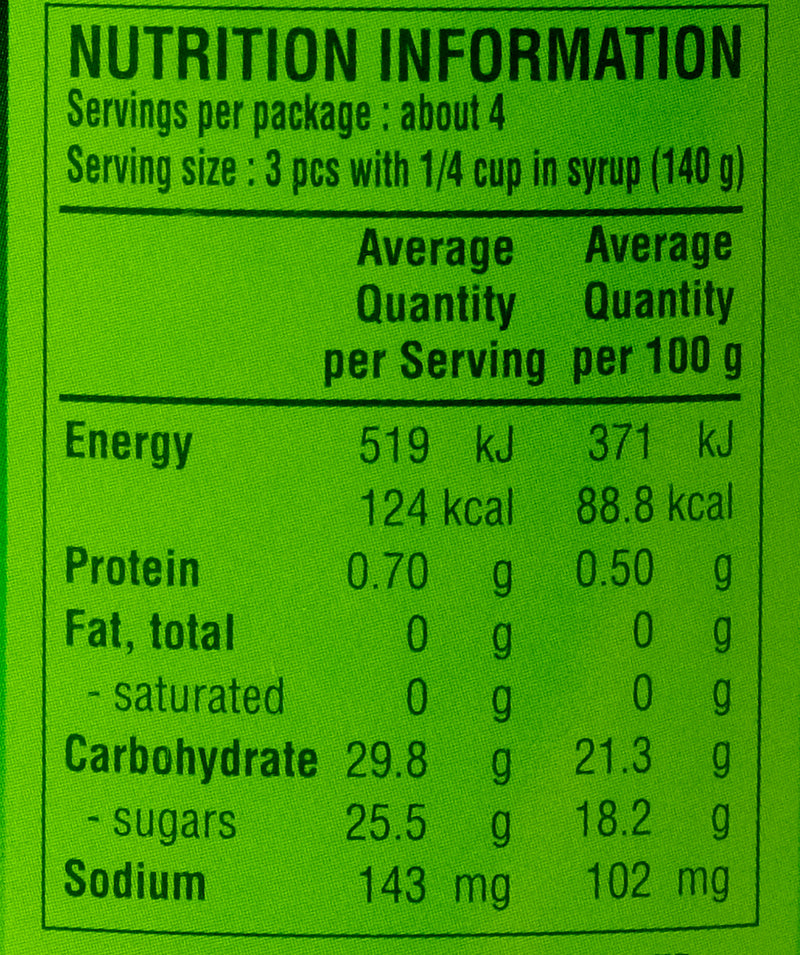 Aroy D Jackfruit in Syrup 565g Nutritional Information & Ingredients