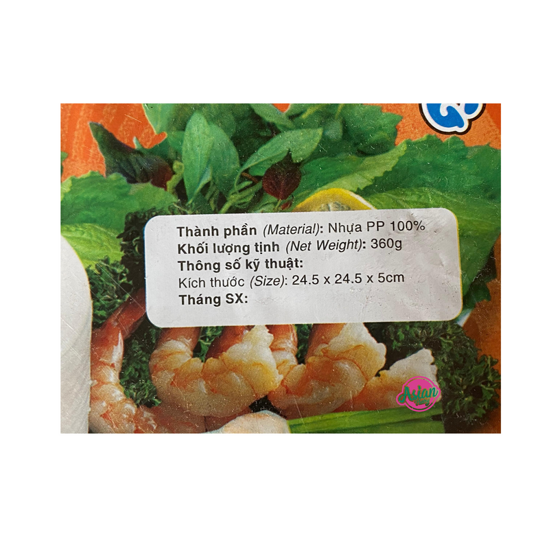Vinh Troung Rice Paper Tray 10pc Nutritional Information & Ingredients
