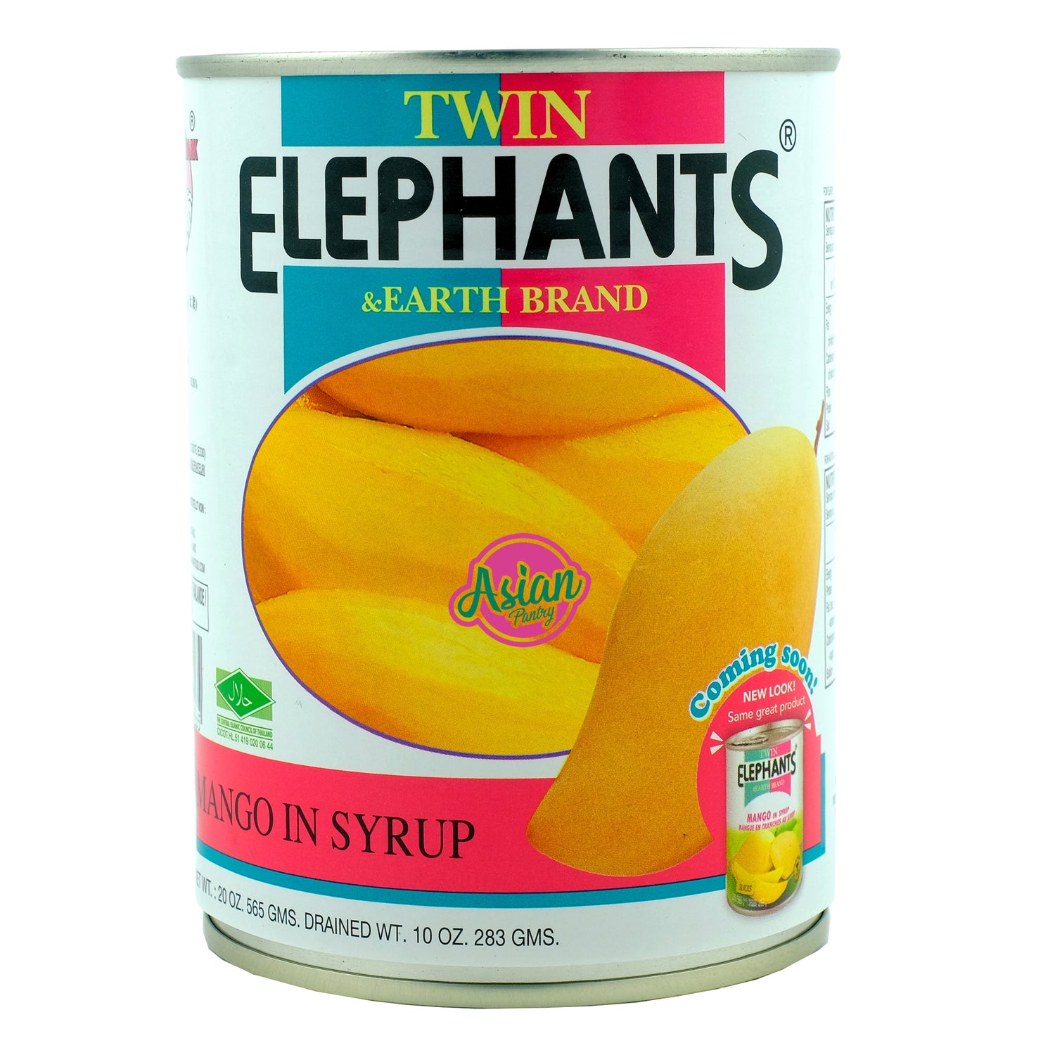 Twin Elephants Mango in Syrup 565g Front